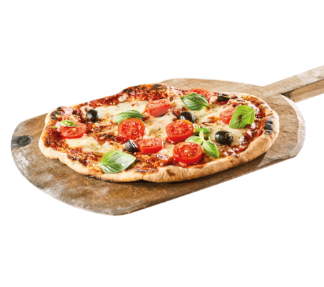 Pizza sur un plateau